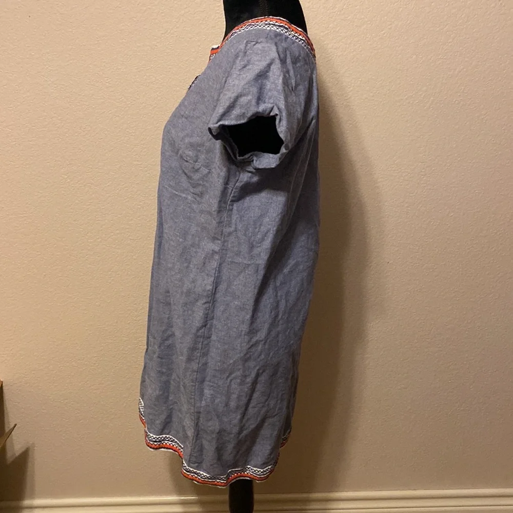 Mudpie Short Sleeve Denim Dress - Picture 2 of 8